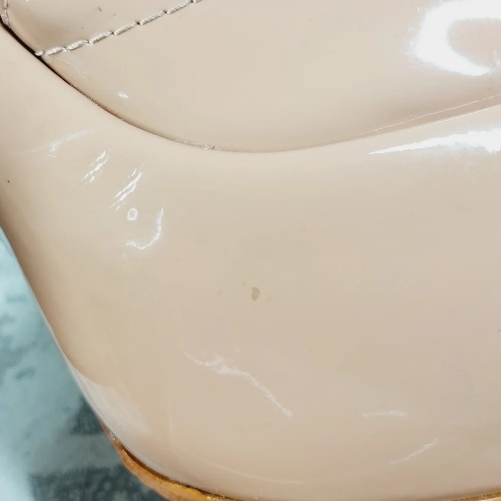 New. Zayne New Pressego Tan Patent Leather Platform Mary Jane Pumps i949
